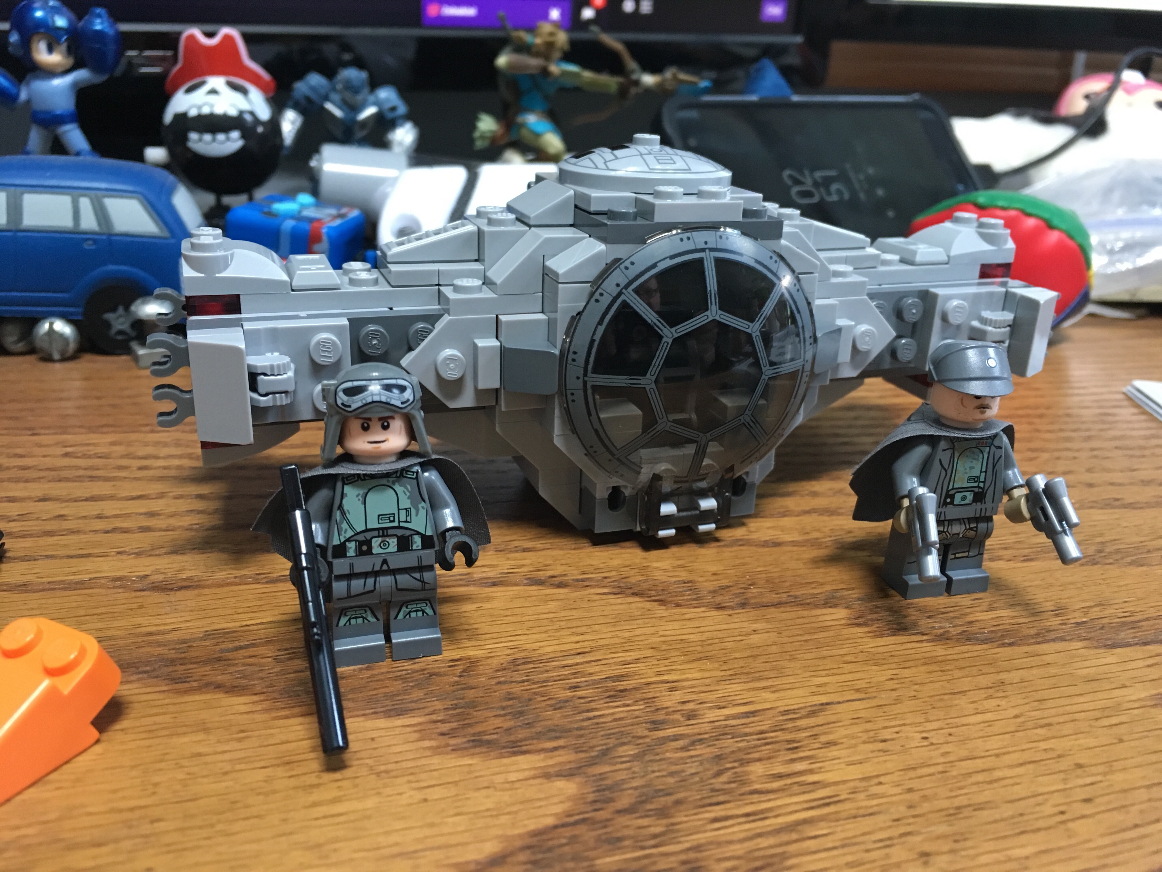 Partially assembled LEGO Tie Fighter