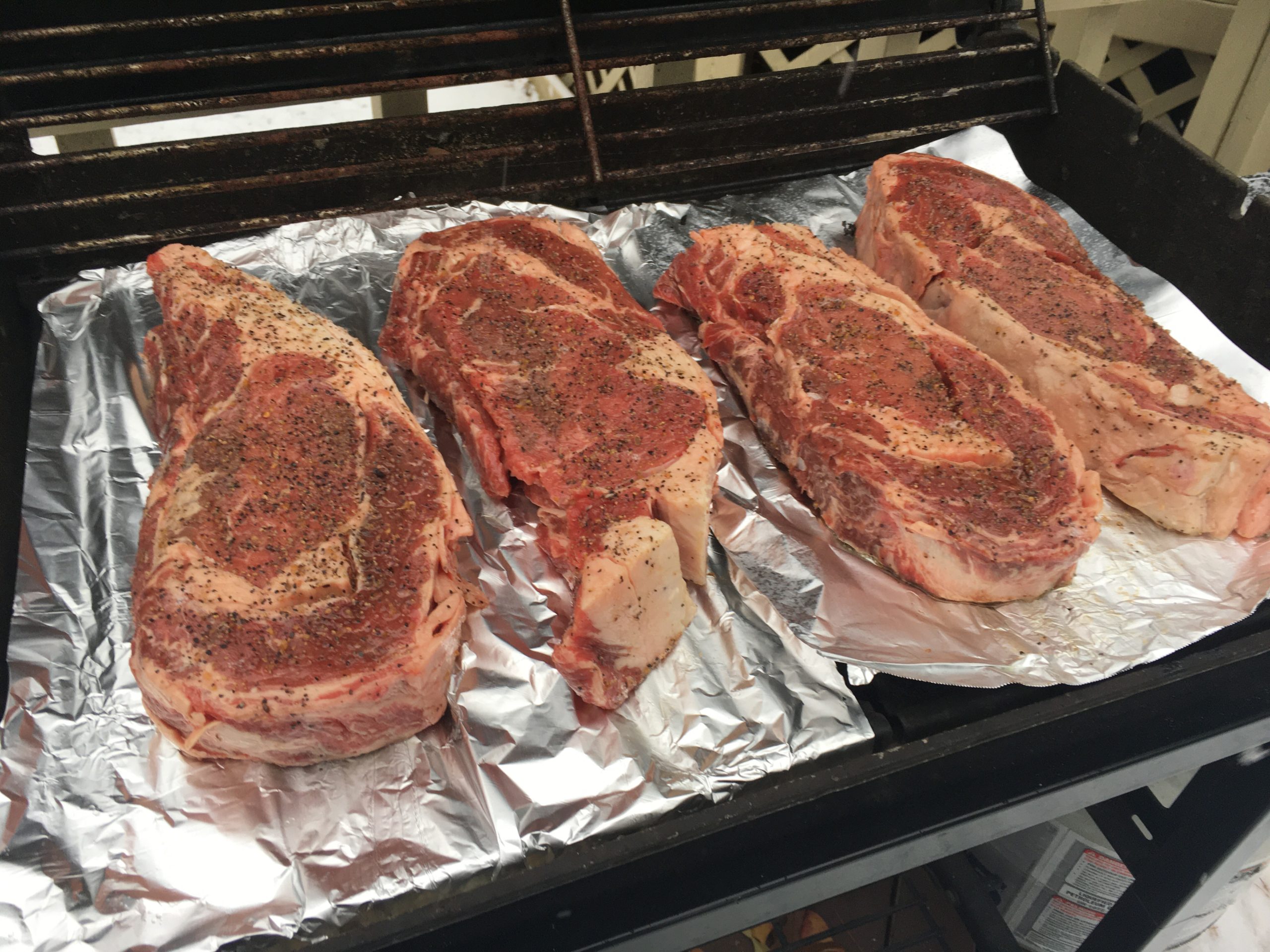 Steaks on the grill