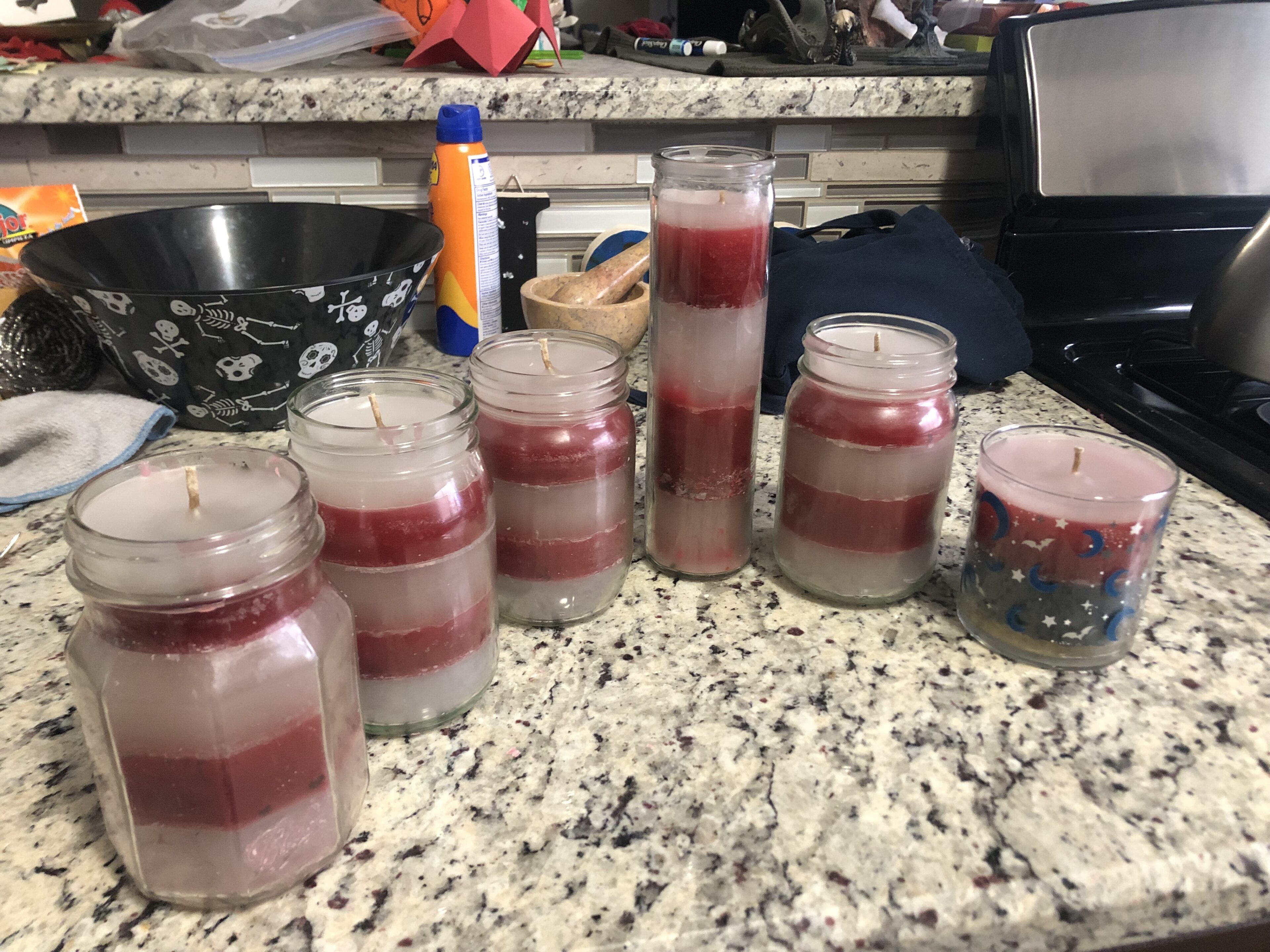 Finished family candles